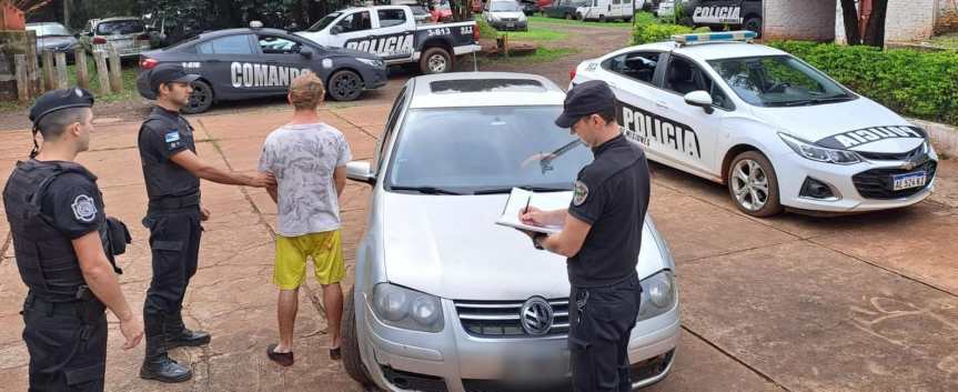 Secuestraron un vehículo sustraído en San Vicente y detuvieron al sospechoso